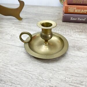 Vintage Brass Candlestick Holder - Mid-Century Modern Decor